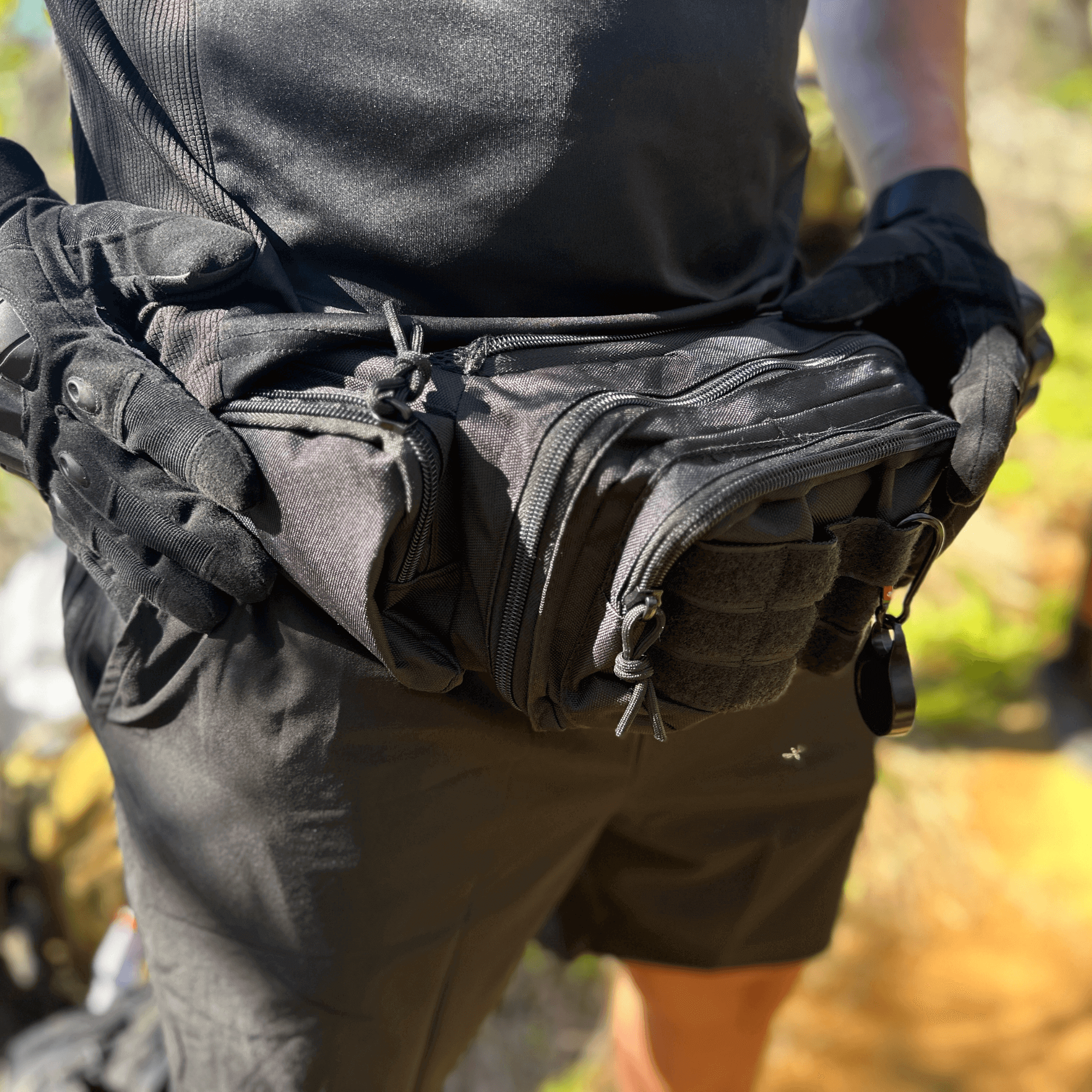 Outdoor Fanny Pack Waist Bag MOLLE EDC Pouch Black Fort Gregory